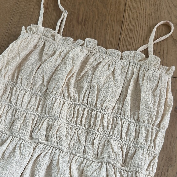 Astr butter cream  Smocked Tiered Sundress M - Picture 2 of 3